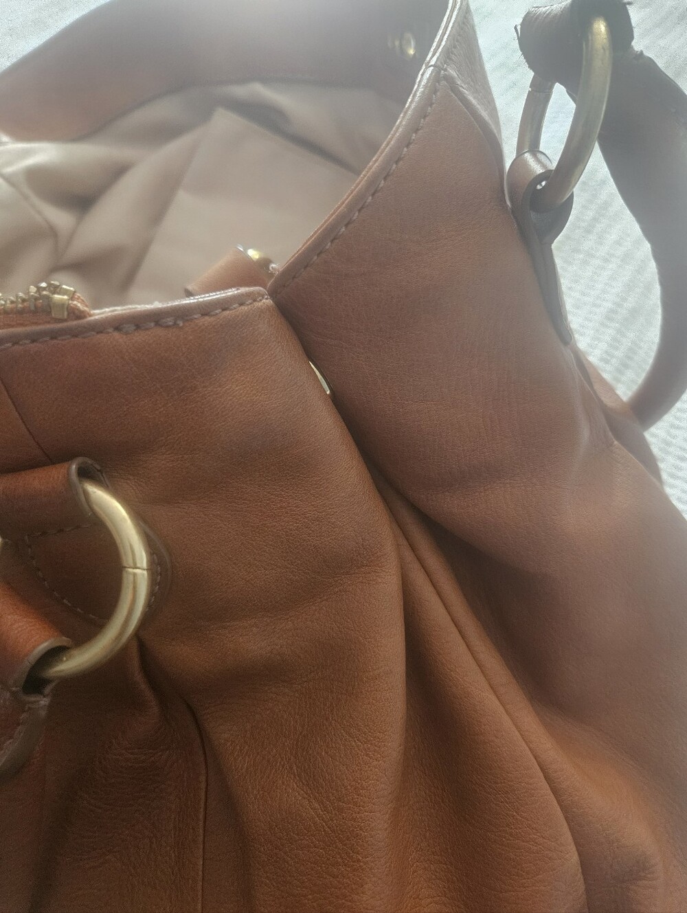 J.crew Classic Brown Leather Shoulder/ Crossbody Bag - Versatile Everyday Tote - Picture 11 of 13